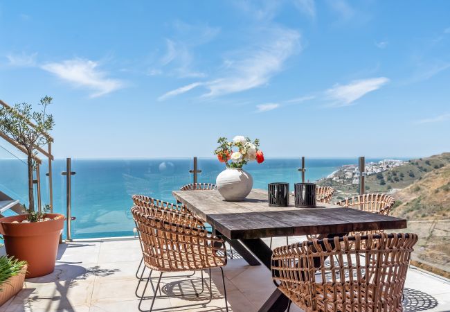 Apartment in Torrox - New! -  Stunnig Ocean View Penthouse - Rooftop jacuzzi, Pool & Gym, Nordic Ibiza Style (up to 5 people) - Bayview Hills in Tamango Hills Nerja