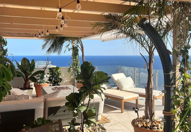 Apartment in Torrox - New! -  Stunnig Ocean View Penthouse - Rooftop jacuzzi, Pool & Gym, Nordic Ibiza Style (up to 5 people) - Bayview Hills in Tamango Hills Nerja